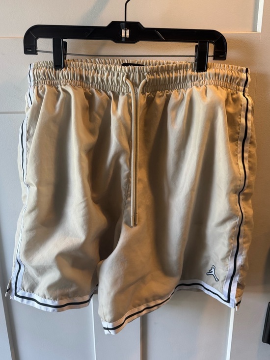 Jordan Other - Jordan Men's Tan Athletic Shorts with Black Trim